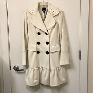 EUC Espirit Ruffle Wool Peacoat